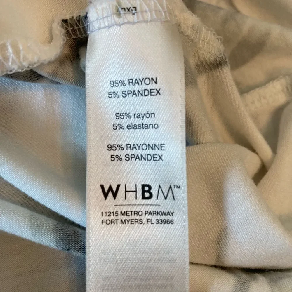 WHBM elegant green leaves on white background top - Picture 6 of 7